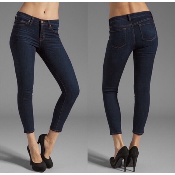 J. Brand Blue Mid Rise Capri Denim In Systematic Skinny Leg 27 - Picture 2 of 9
